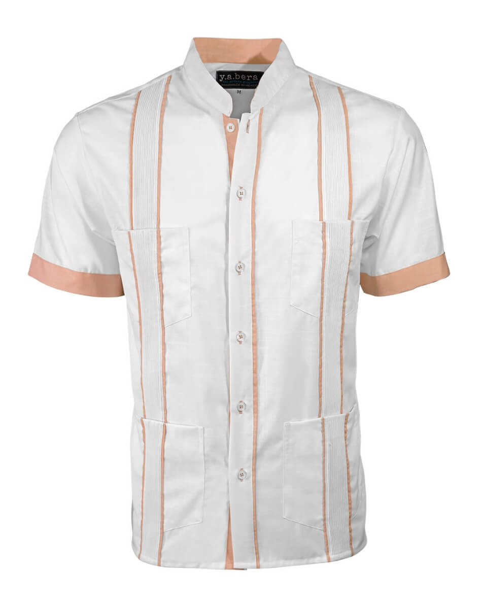Couture Blanco Delicado Mau Four Pocket Guayabera