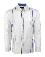Couture Blanco Delicado Mau Four Pocket Guayabera