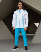 Couture Blanco Delicado Mau Four Pocket Guayabera