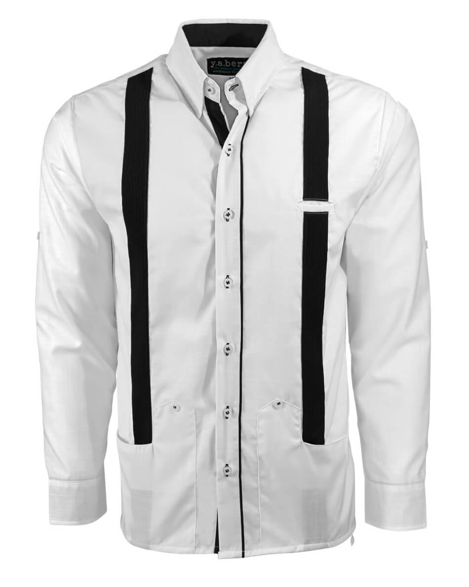 Couture Blanco Acentuado Norteña Guayabera