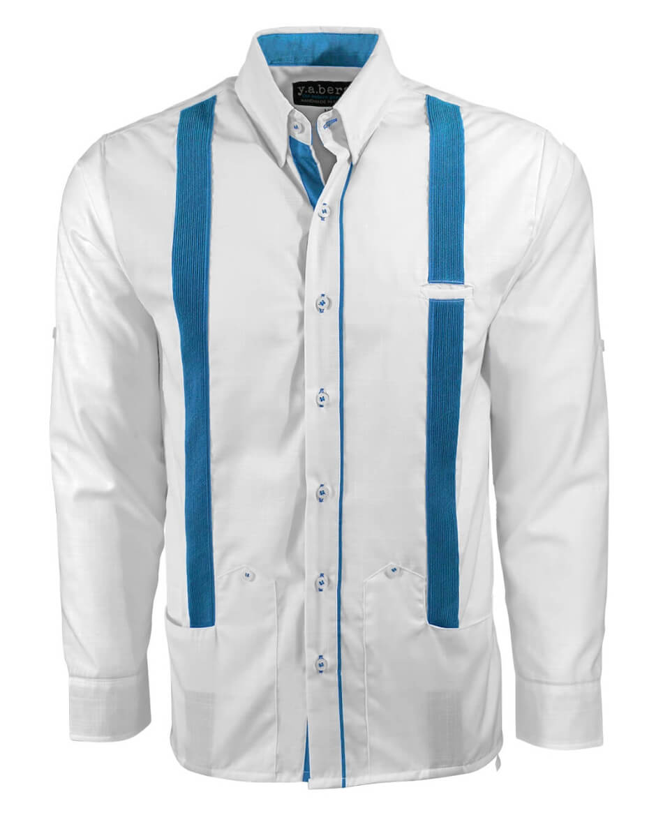 Couture Blanco Acentuado Norteña Guayabera