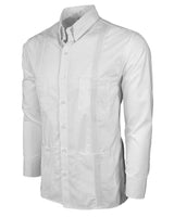 White Lux Four Pocket Traditional Guayabera