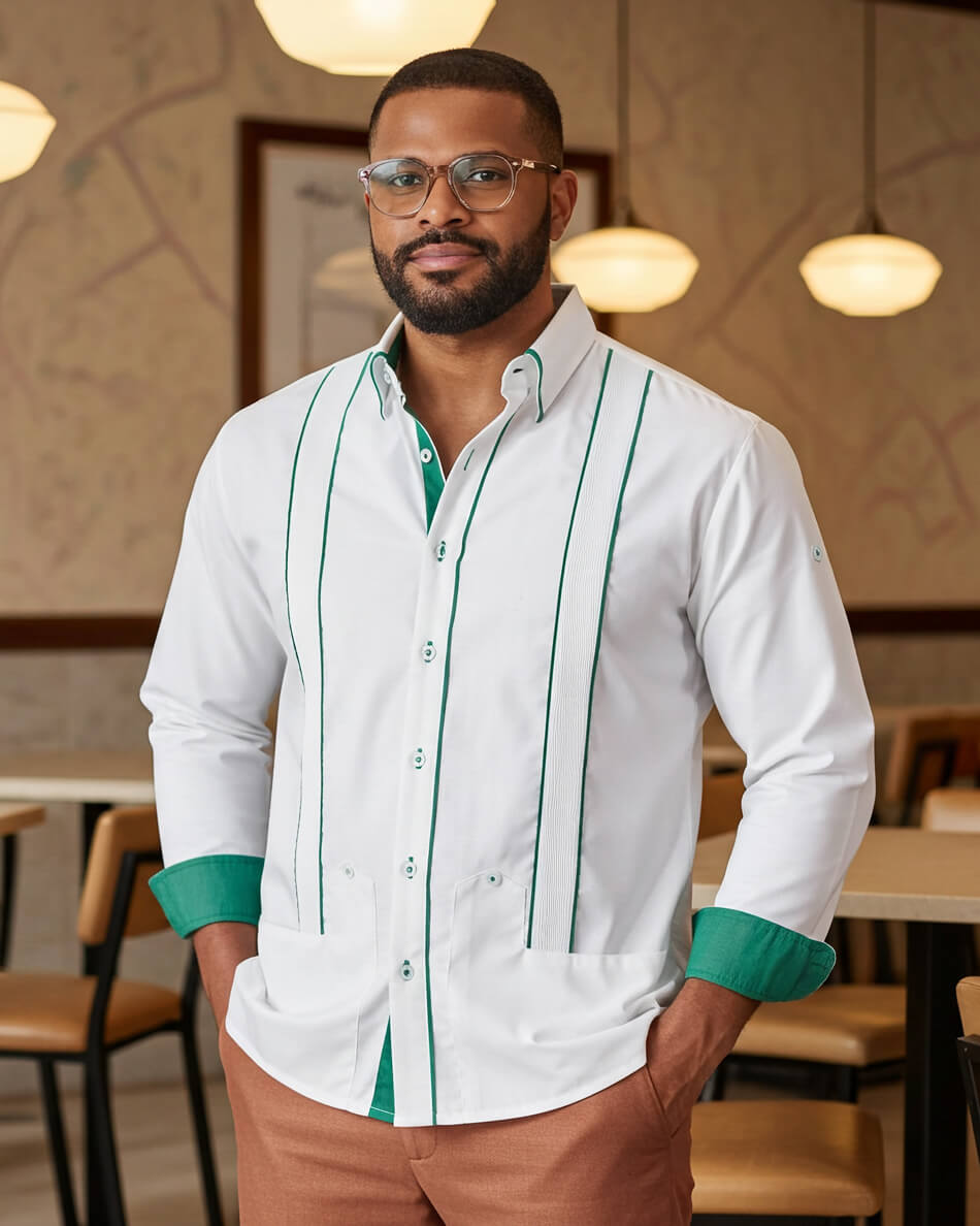 Couture Blanco Delicado Norteña Guayabera