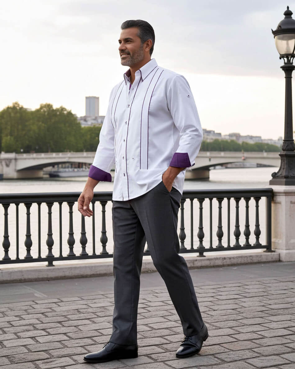 Couture Blanco Delicado Norteña Guayabera