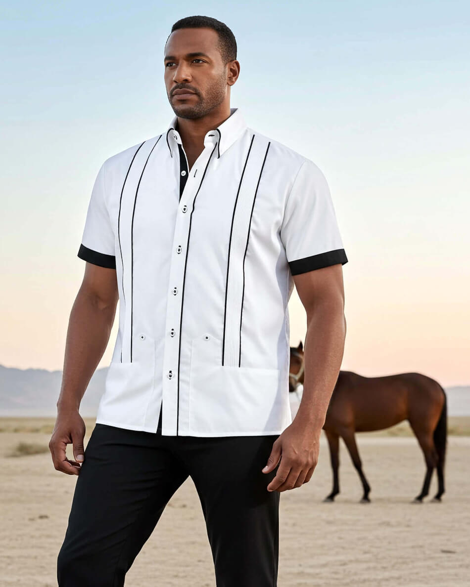 Couture Blanco Delicado Norteña Guayabera