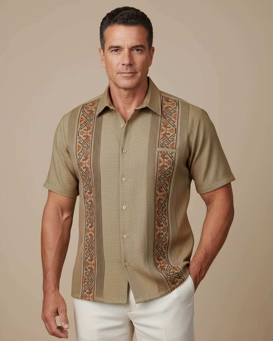 Yucateco Sunstone Bird Guayabera