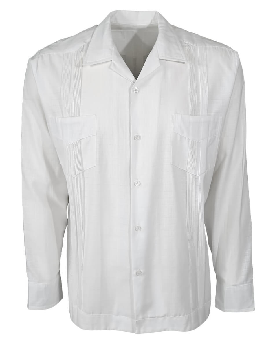 Yucateco Blanco Cubano Two Pocket Guayabera