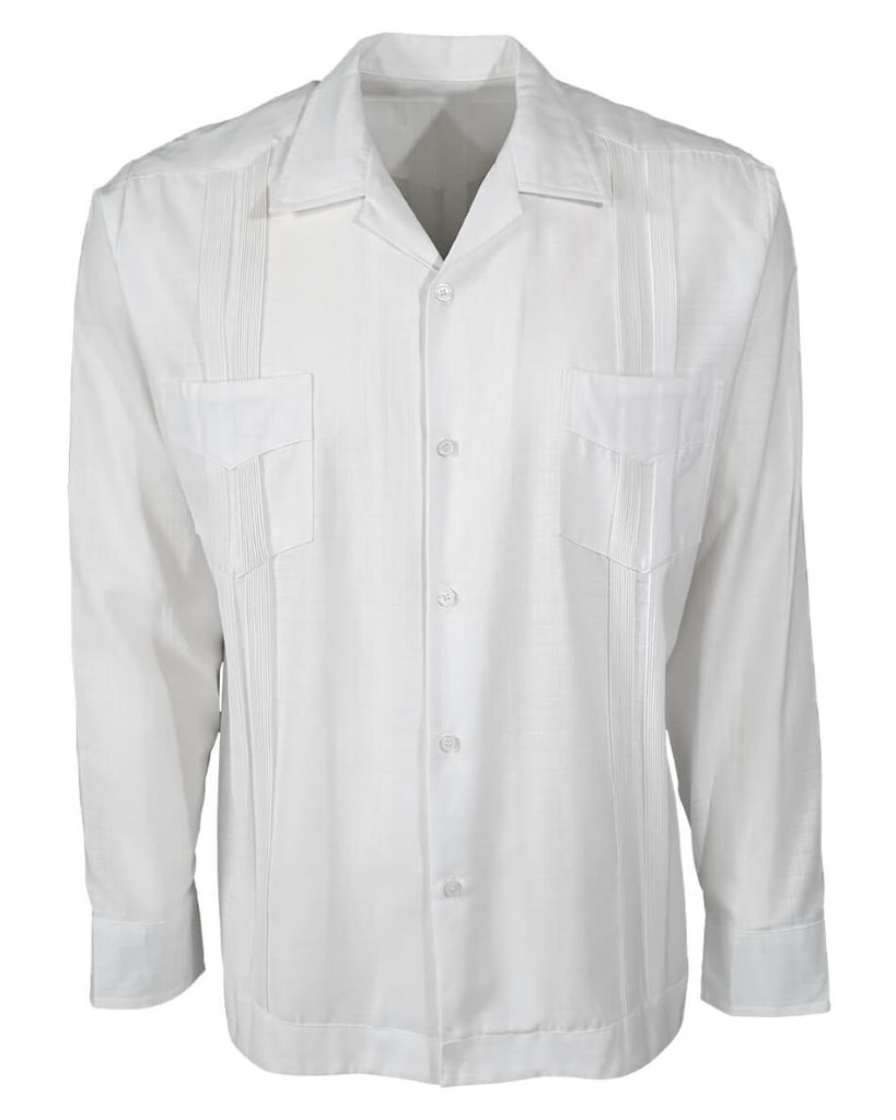Yucateco Blanco Cubano Two Pocket Guayabera