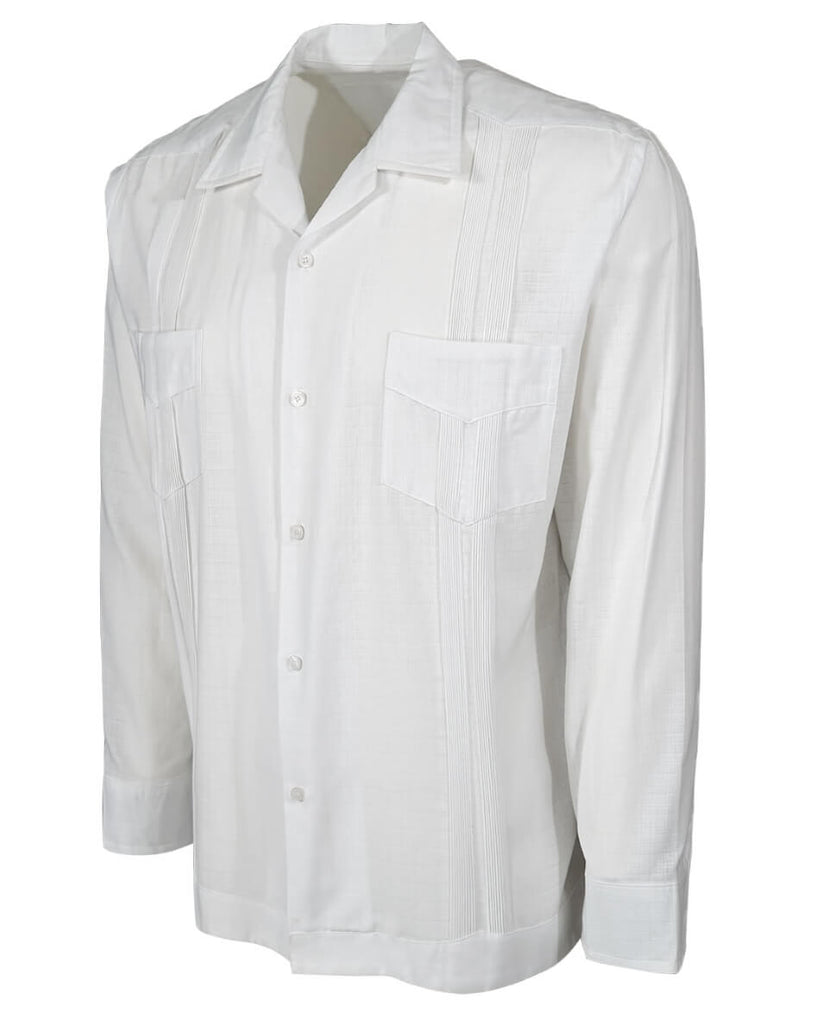 Yucateco Blanco Cubano Two Pocket Guayabera