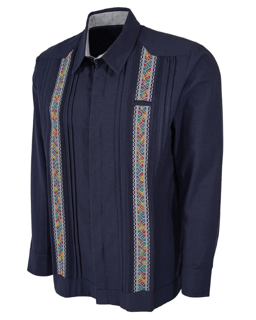 Yucateco Navy Arcoíris Presidencial Guayabera