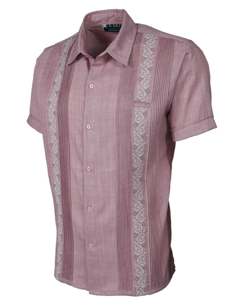 Yucateco Rosewood Pink Guayabera