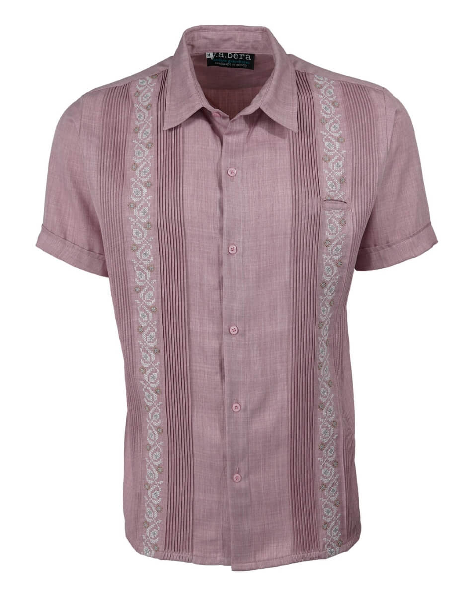 Yucateco Rosewood Pink Guayabera