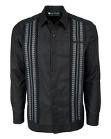 Yucateco Ancient Pixel Black Guayabera