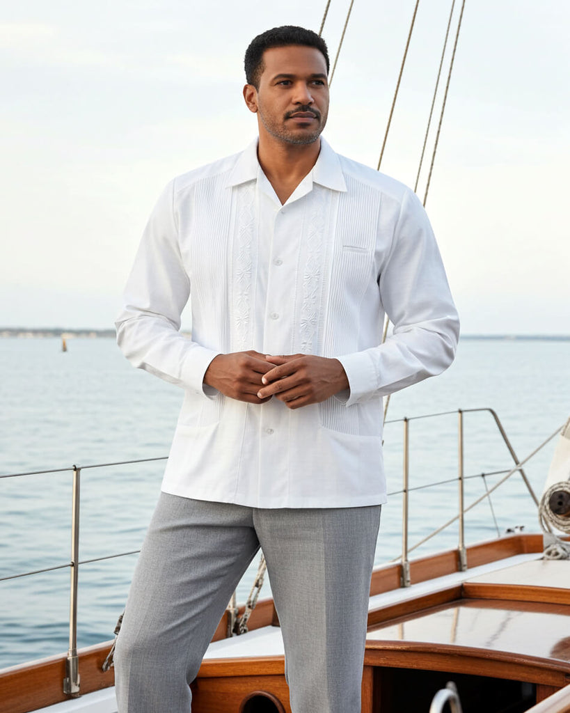 Yucateco Blanco Norteña Guayabera