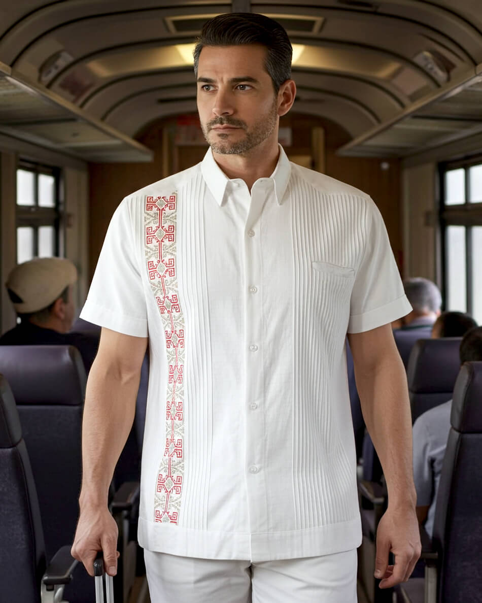 【WHITE】Leno cloth guayabera shirt Yucateco Blanco Norteña Guayabera – Y.A.Bera Clothing