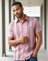 Yucateco Rosewood Pink Guayabera