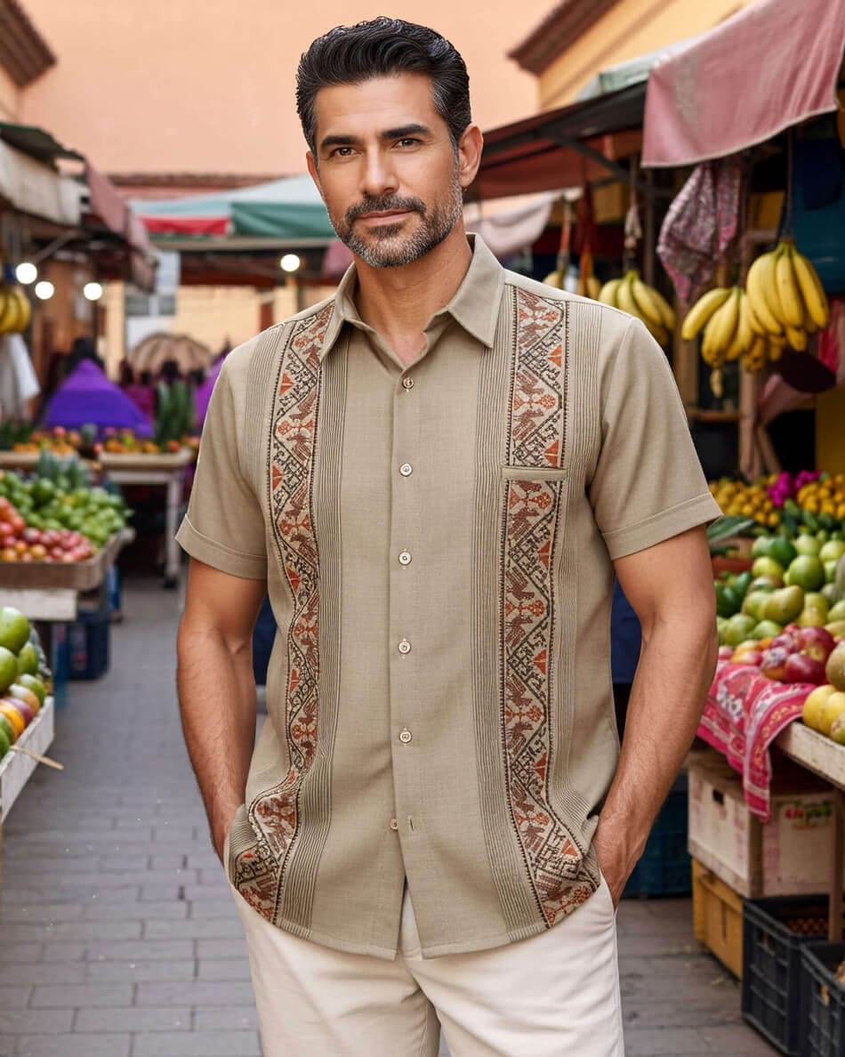Yucateco Sunstone Bird Guayabera