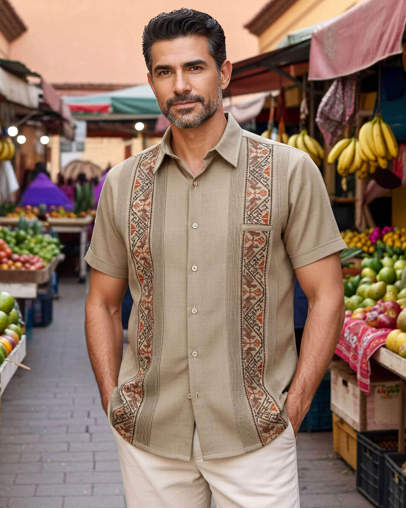 Yucateco Sunstone Bird Guayabera