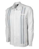 Yucateco Ancient Pixel White Guayabera