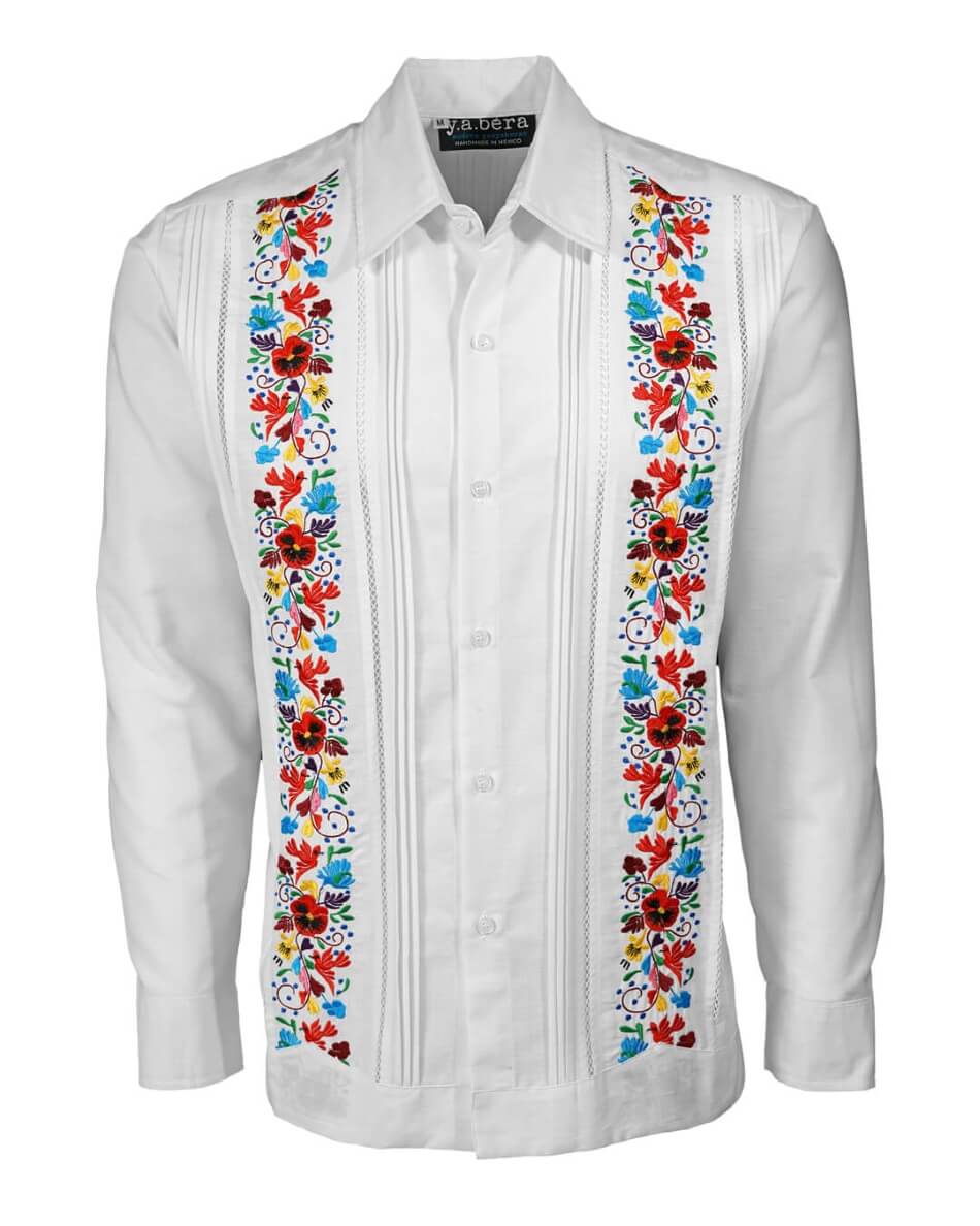 Yucateco Flor Maya Guayabera