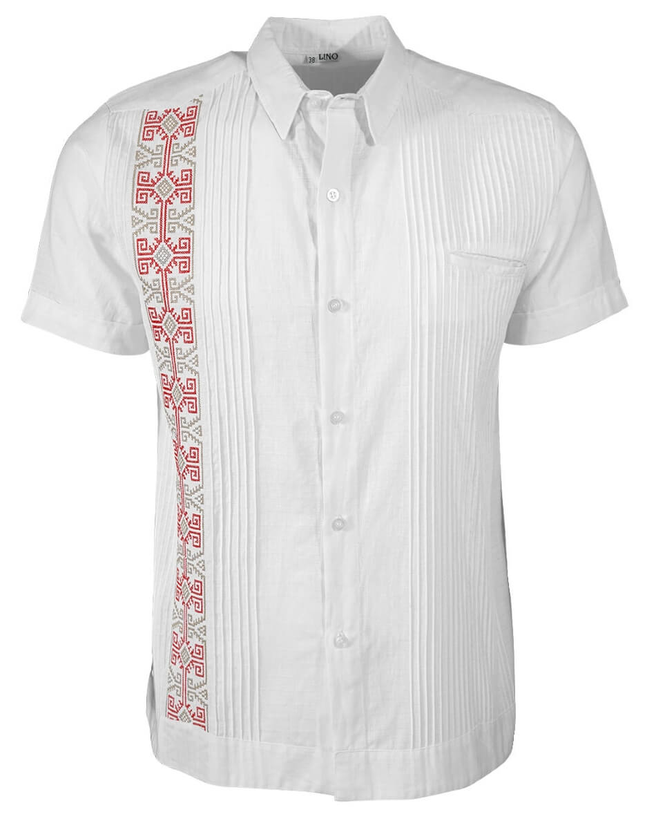 Yucateco Azteca Blanca Presidencial Guayabera