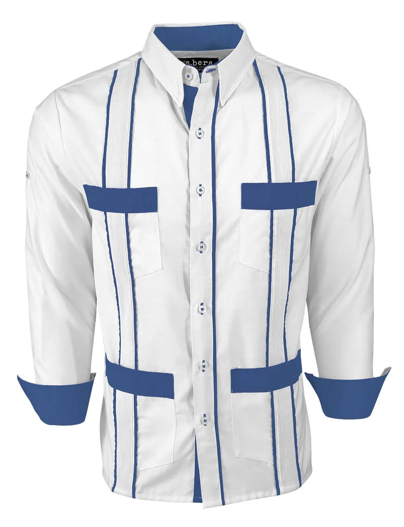 Couture Blanco Delicado Four Pocket Guayabera