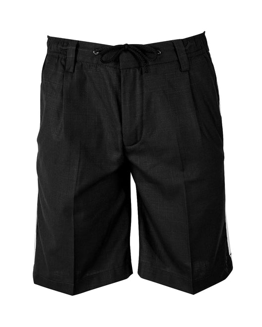 Midnight Black Guayabera Shorts