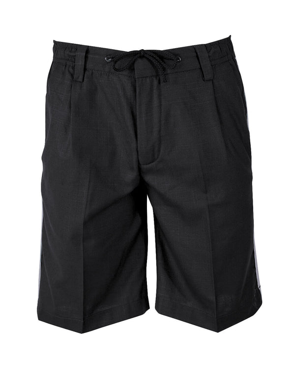 Charcoal Grey Guayabera Shorts
