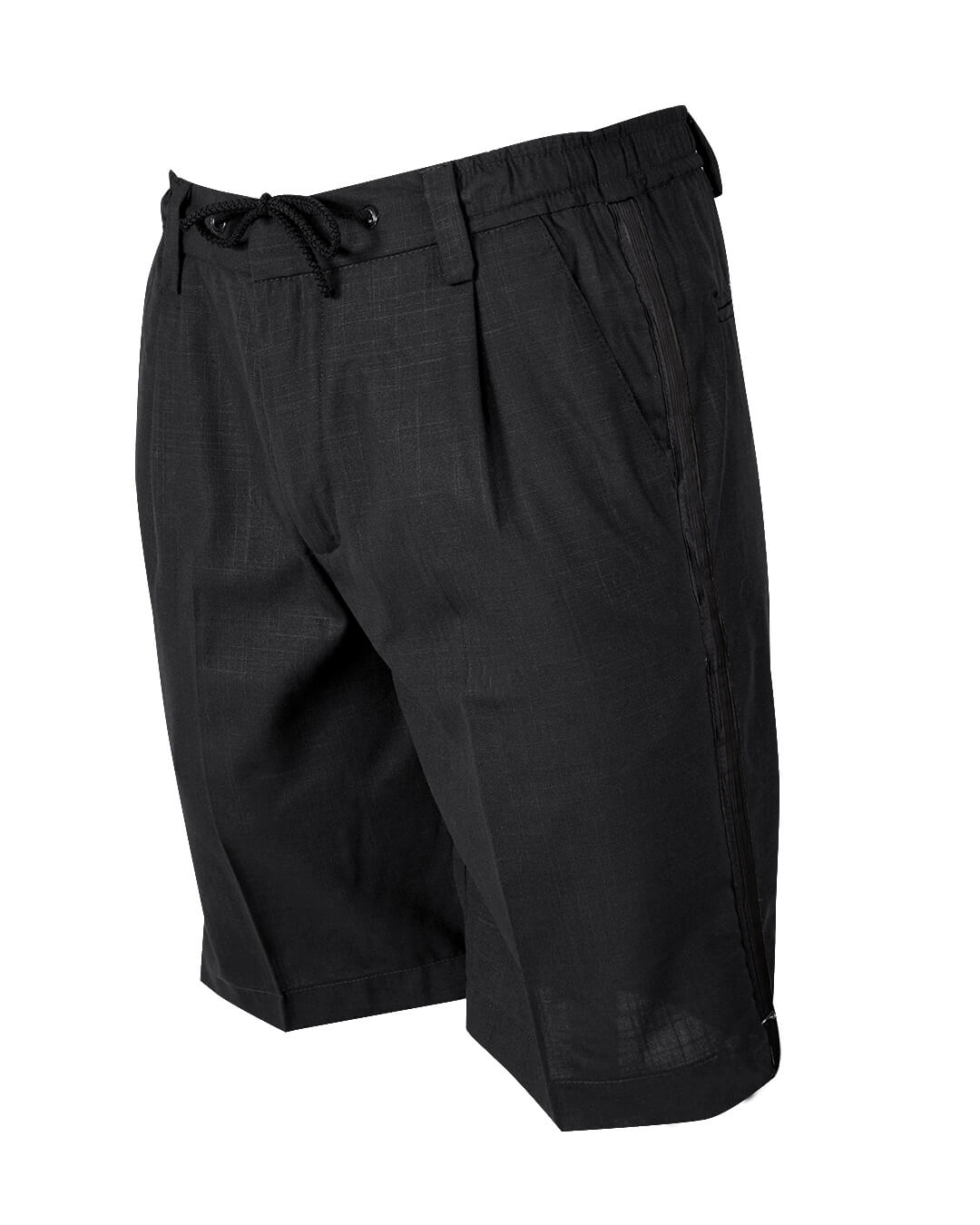 Charcoal Grey Guayabera Shorts