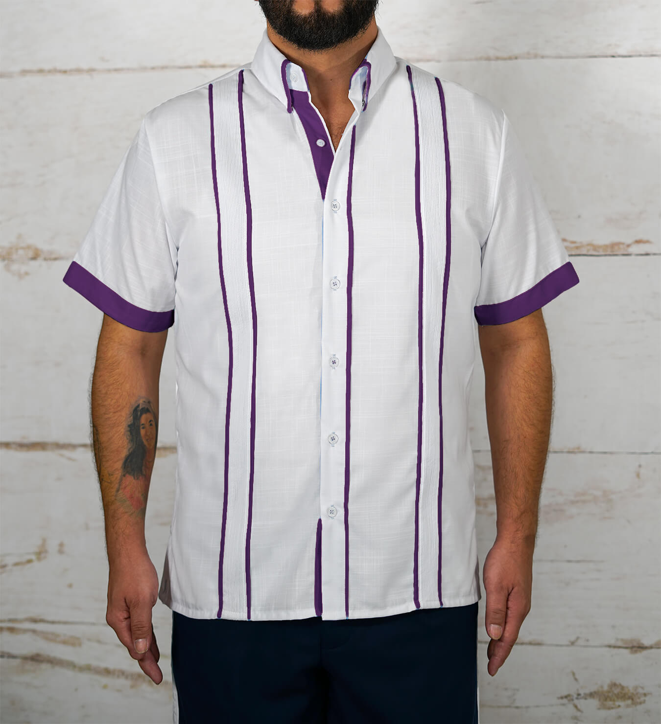 Couture Blanco Delicado Presidencial Guayabera