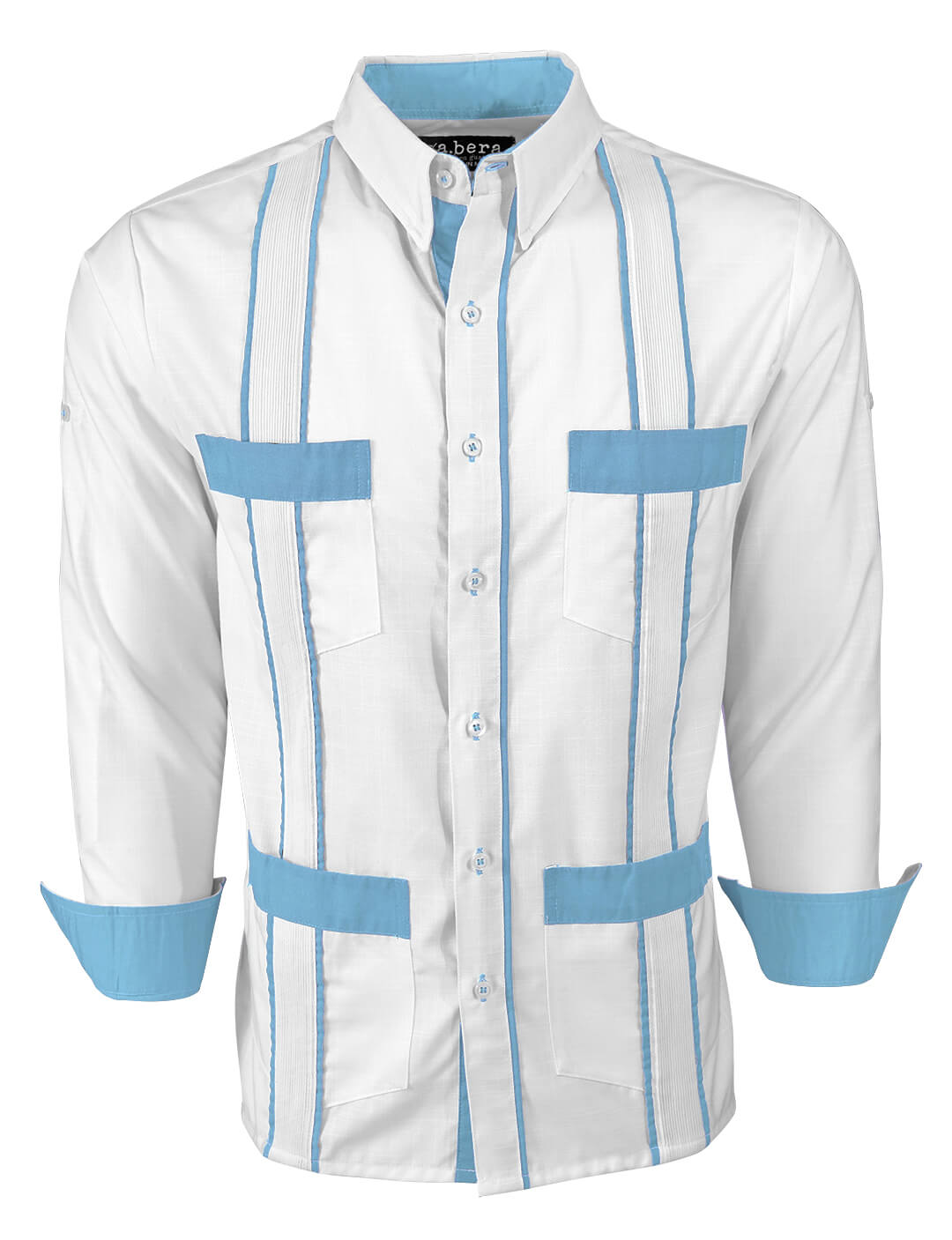 Couture Blanco Delicado Four Pocket Guayabera