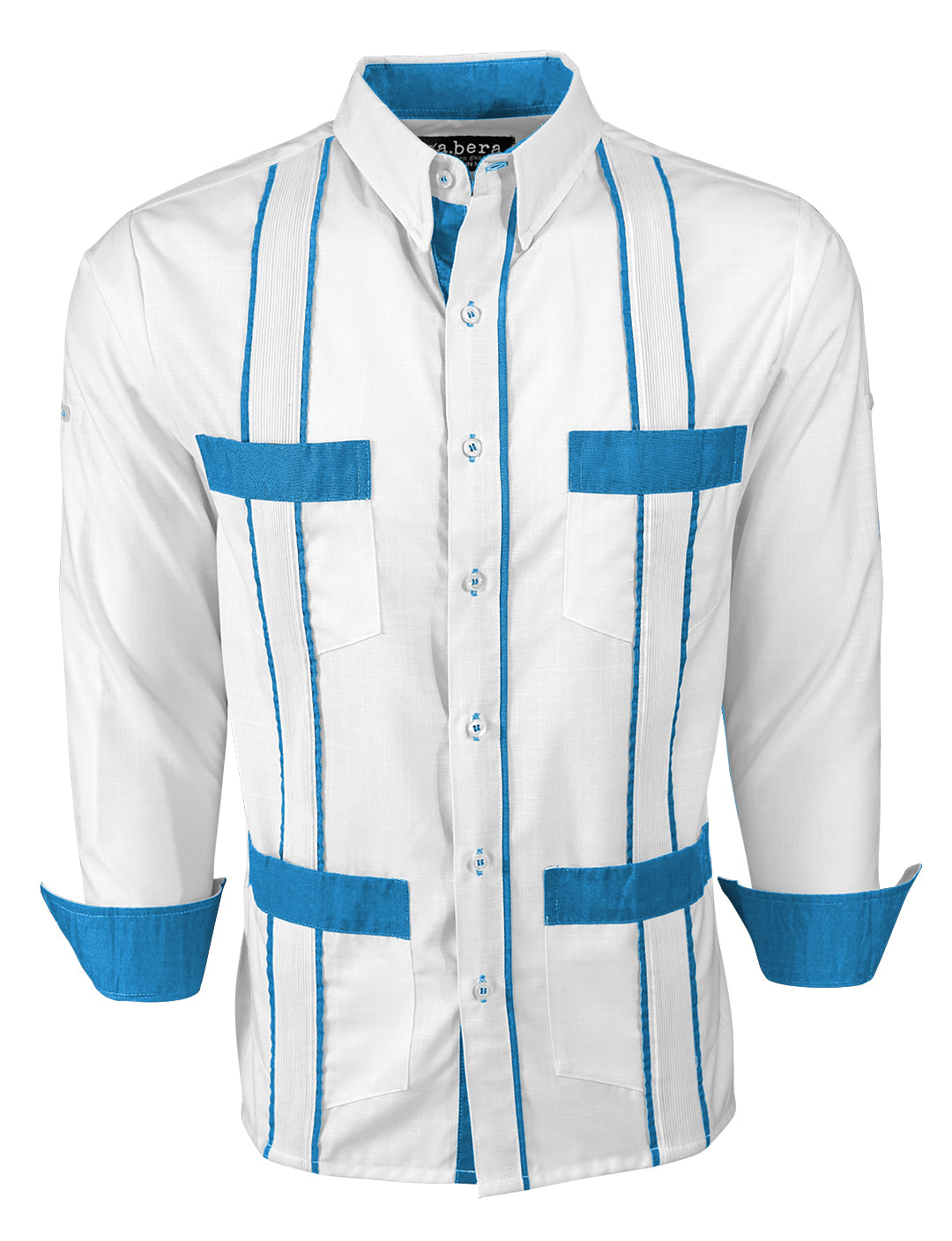 Couture Blanco Delicado Four Pocket Guayabera