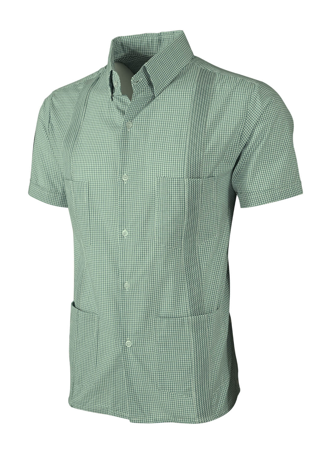 Guingán Clásico Green Guayabera