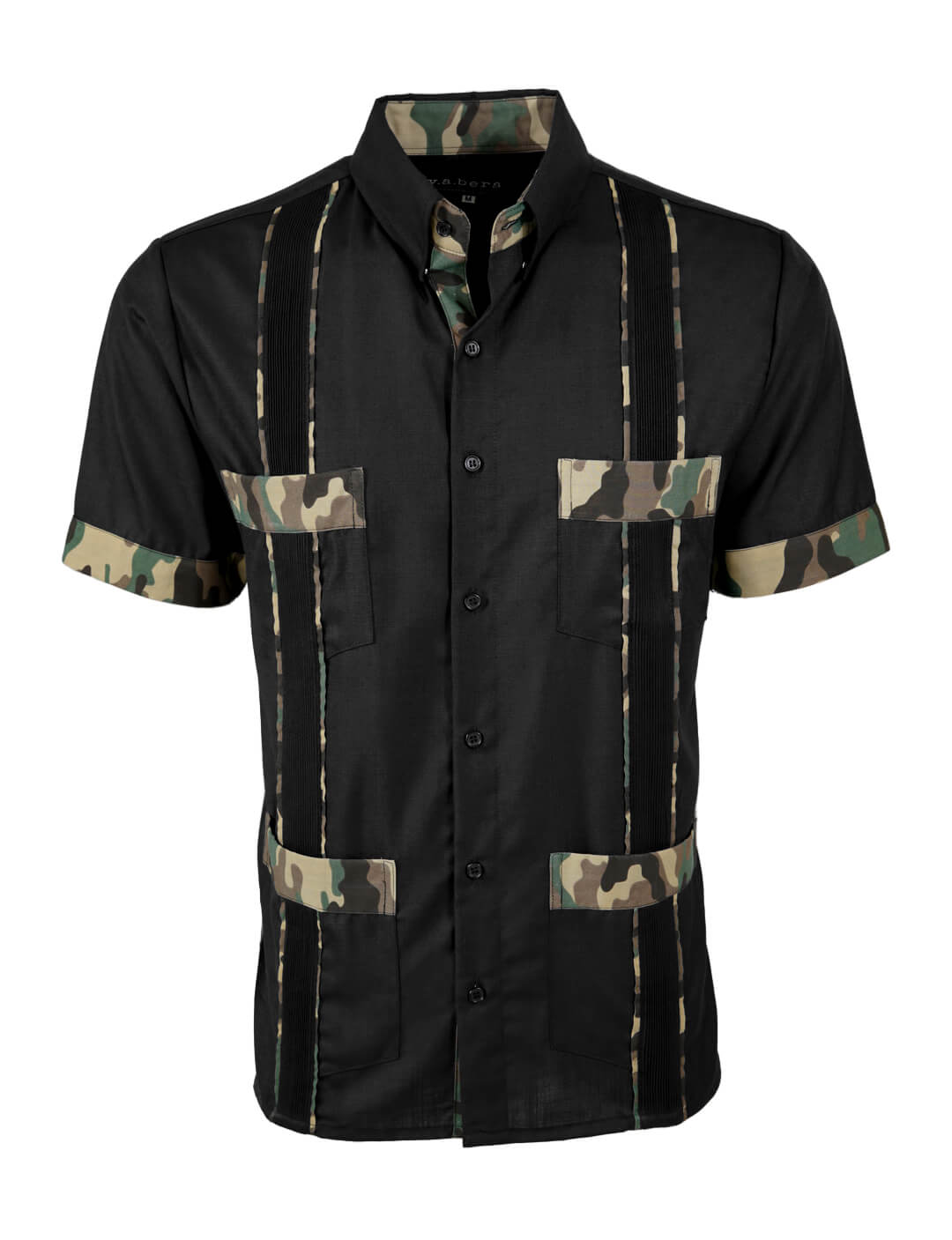 Negro Camuflaje Guayabera