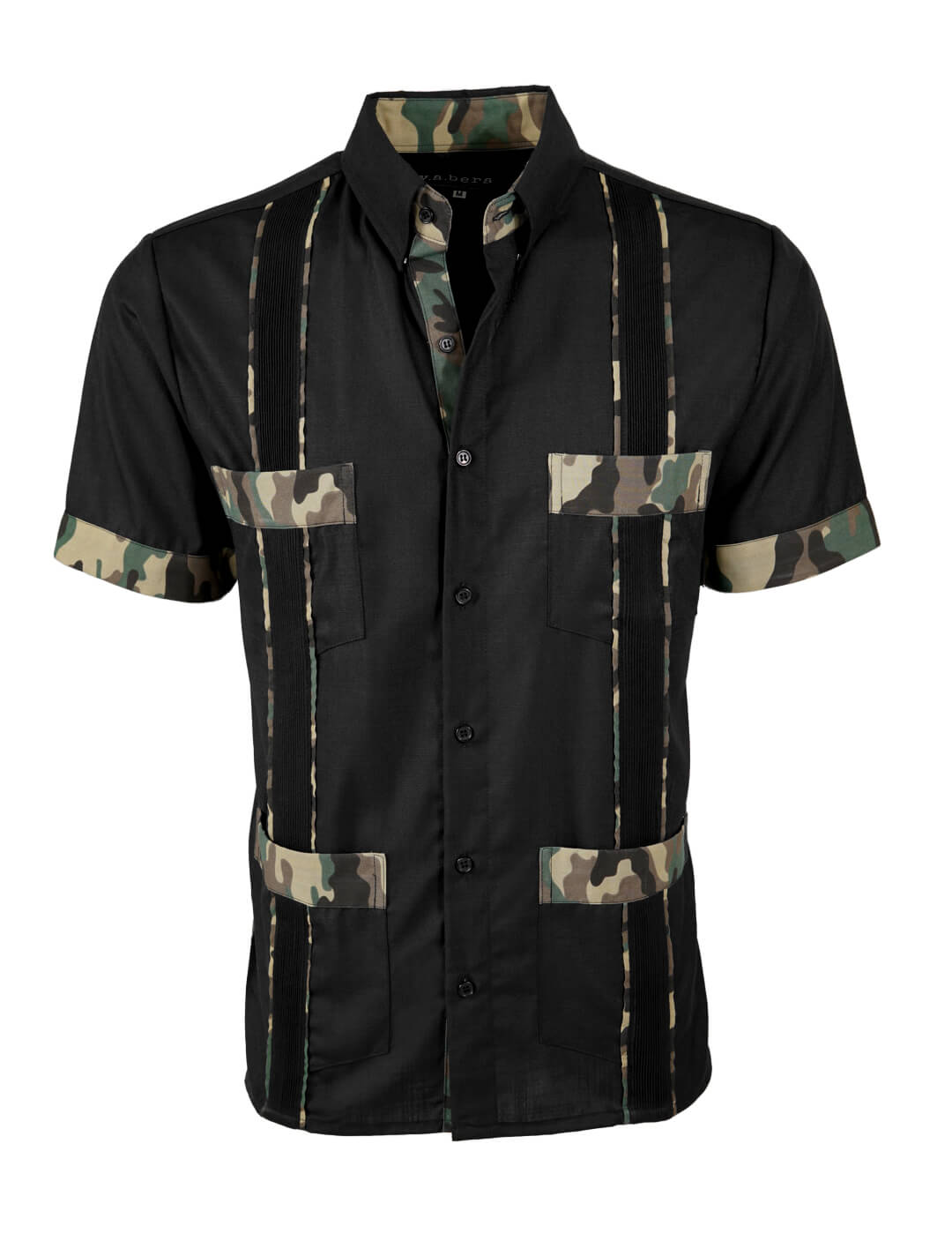 Negro Camuflaje Guayabera