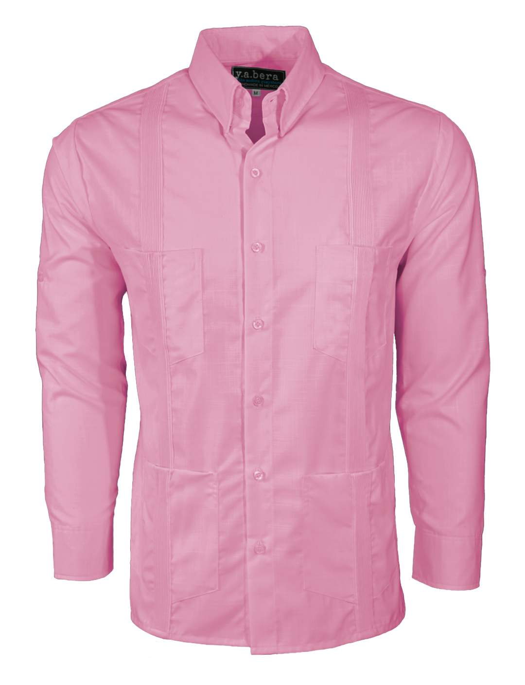 Rose Pink Lux Four Pocket Traditional Guayabera