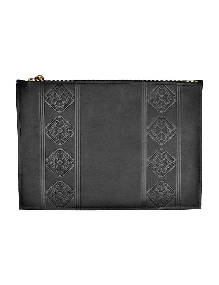 Beto BLK Leather Sleeve - Y.A.Bera Clothing