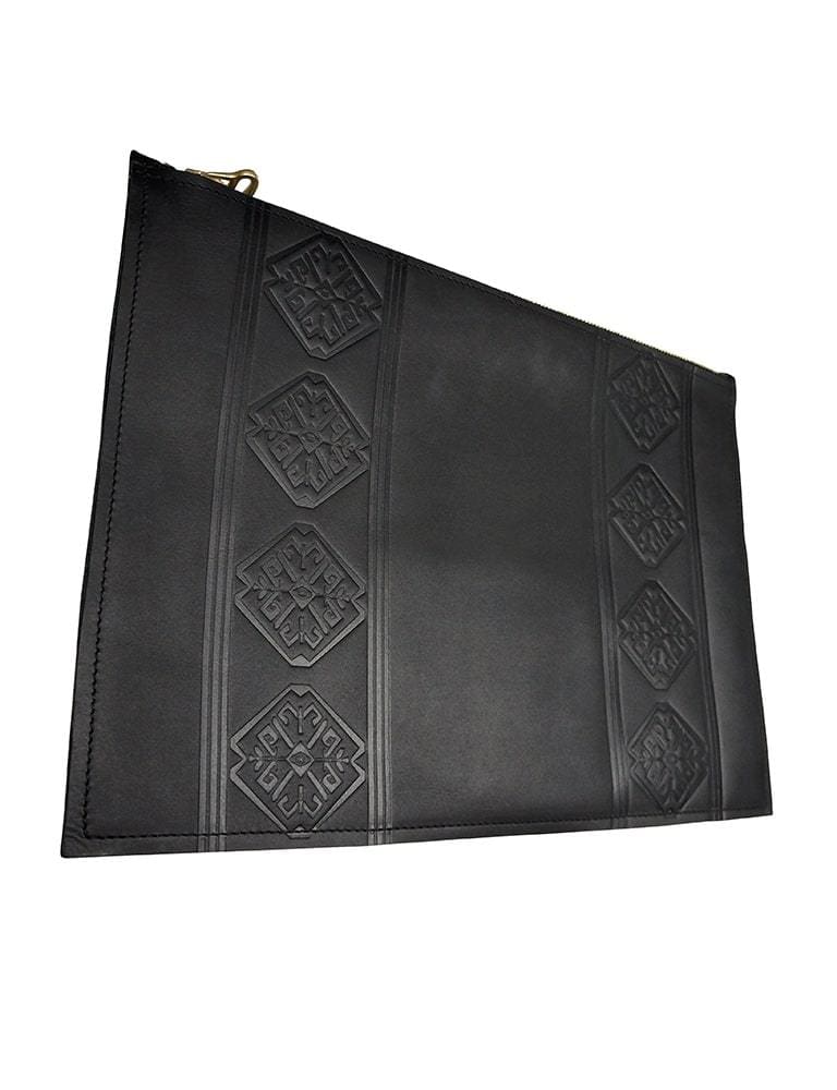 Beto BLK Leather Sleeve - Y.A.Bera Clothing