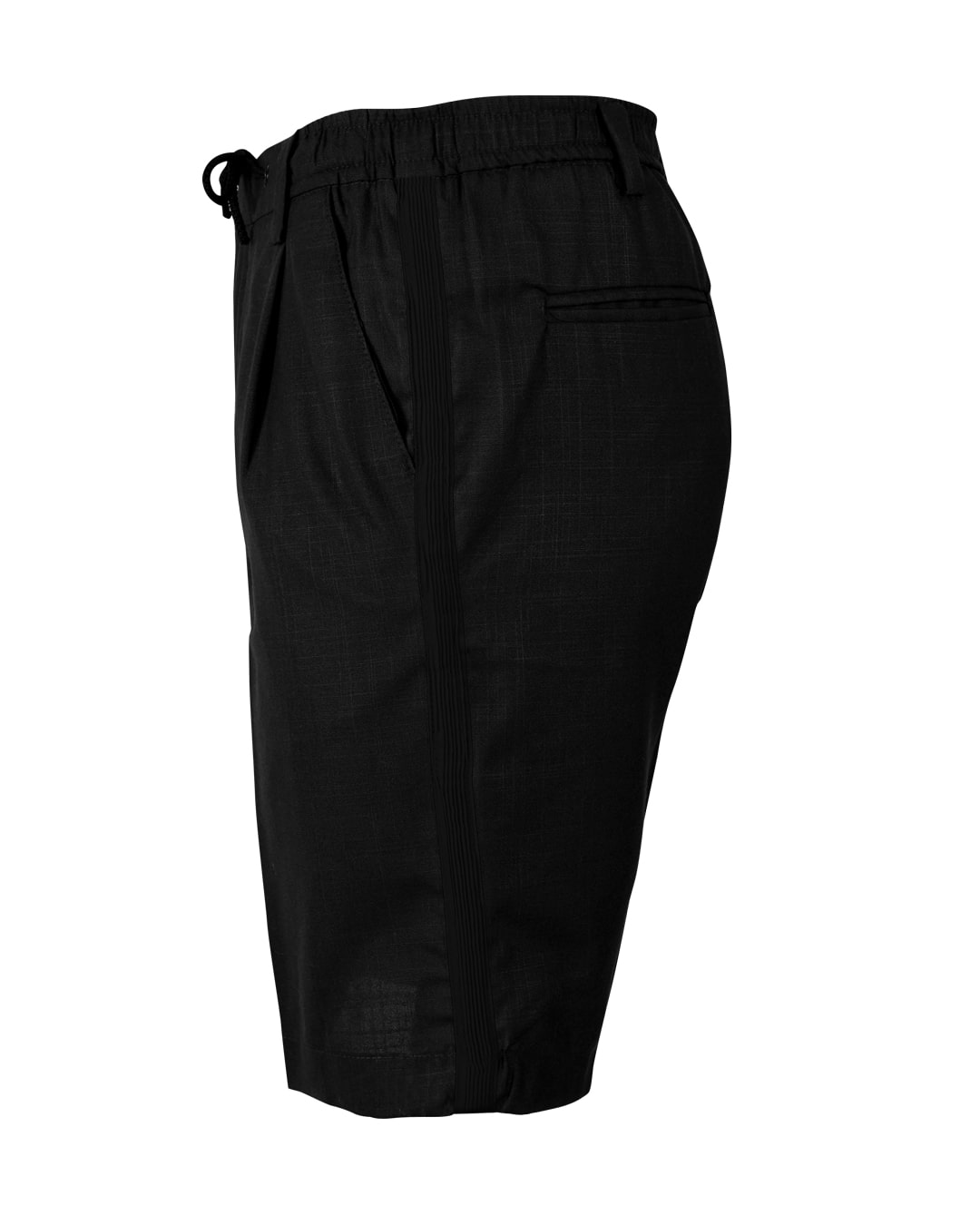 Midnight Black Guayabera Shorts