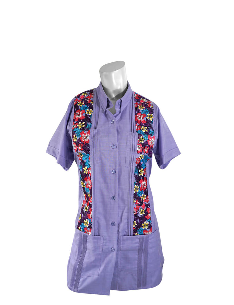 Kids Jovenctia Lavender Bloom Guayabera Dress - Dresses Collared ✓ Dress ✓ Kids ✓ Lavender ✓ Medium Fast shipping Worldwide Shipping