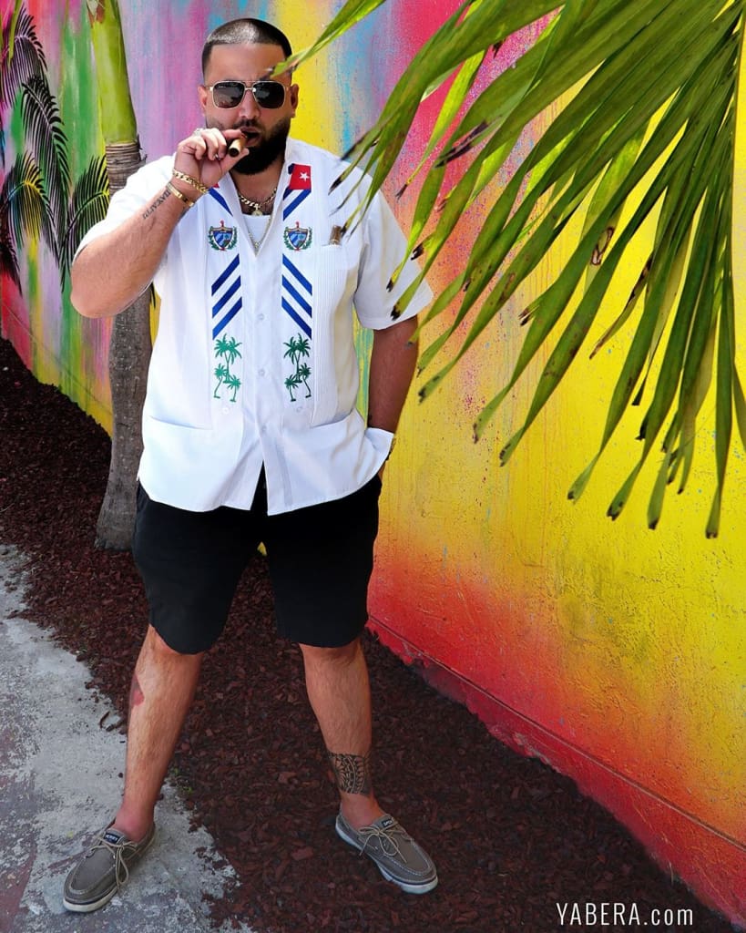 White Lux Skies in Kúbà - DJ Melao Edition Guayabera - Y.A.Bera Clothing