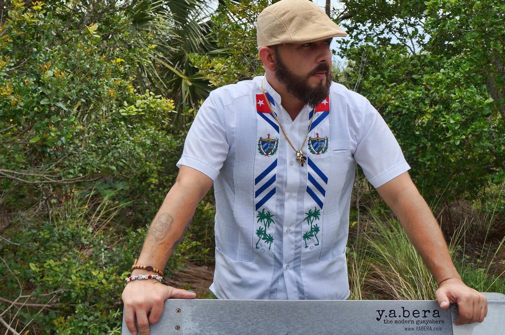 White Lux Skies in Kúbà - DJ Melao Edition Guayabera - Y.A.Bera Clothing